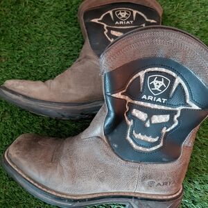 Ariat Kids Western Boots with Skull Motif